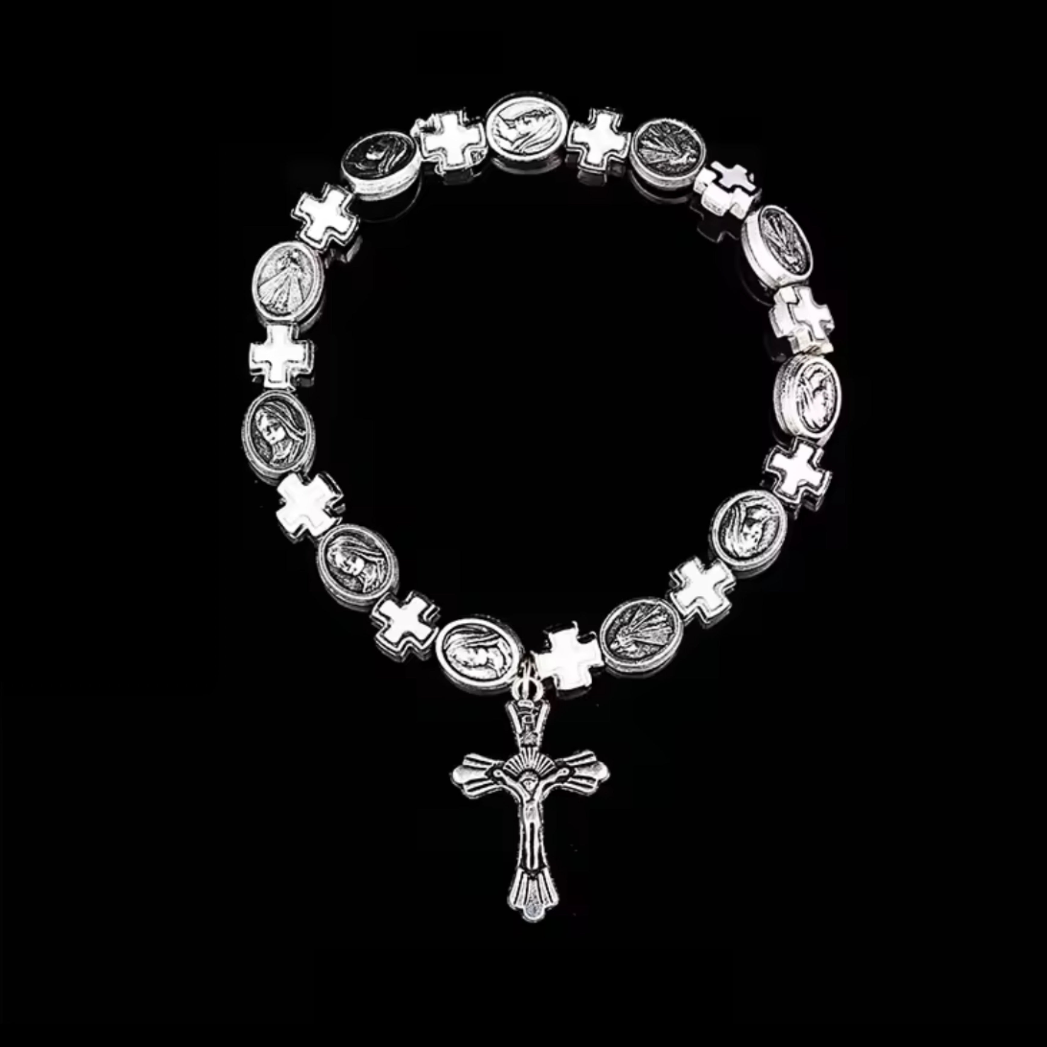 BRACELET CROSS WHITE